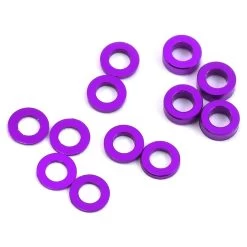 ProTek RC ProTek RC Aluminum Ball Stud Washer Set (Purple) (12) (0.5mm, 1.0mm & 2.0mm)